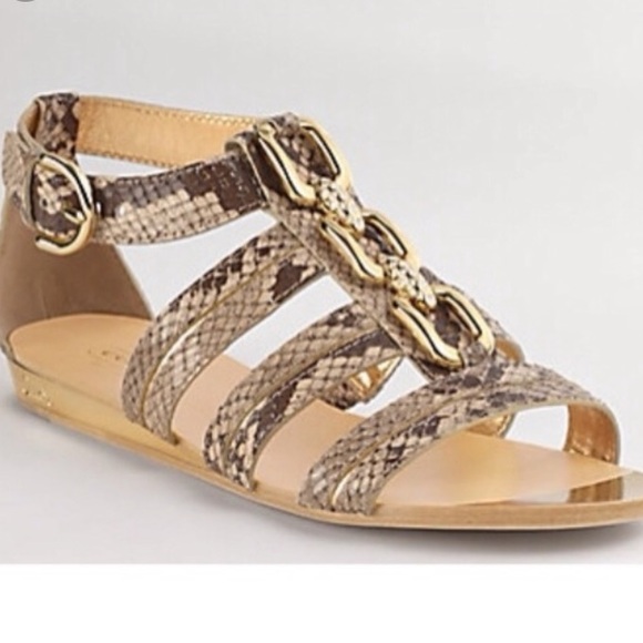 Coach Shoes - 🔥 100% Authentic Coach Tesa Python Flat sandals 6